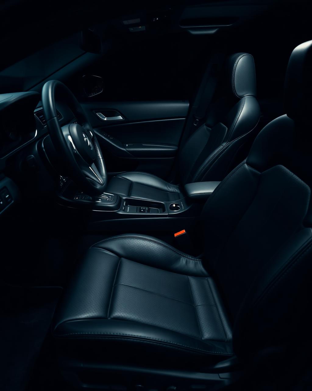 Detailed luxury car interior